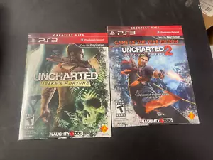 Uncharted Drake's Fortune & Uncharted 2 PS3 Playstation 3 Sleeve Brand New - Picture 1 of 2