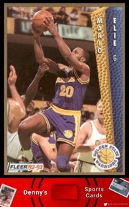 1992 Fleer #73 Mario Elie Golden State Warriors Basketball Card