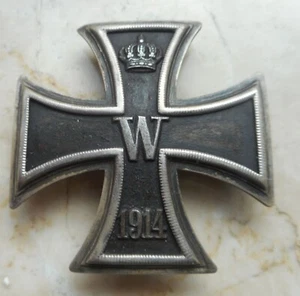 Orden Preußen Eisernes Kreuz 1 Klasse EK 1wk 2 x Gegenhaken 800 Silber Gravur - Bild 1 von 20