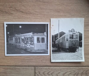 2 ALTE FOTOS STRAßENBAHN STOCKHOLM SCHWEDEN TROLLEY TRANSPORT BUS - Bild 1 von 2