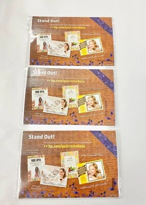 (3 x 10 pack = 30) HP Glossy Picture Photo Card Printer Paper 6" x 4" NEW - Image 1 of 2