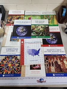 Memoria Press 12 Book Lot: Christian Insects Birds Greek Myths States Geography - Picture 1 of 13