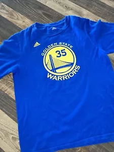 Adidas NBA Golden State Warriors T-shirt #35 Kevin Durant Size XL Boys - Picture 1 of 4