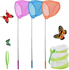 SEISSO Telescopic Butterfly Nets for Kids 3 Packs, Outdoor Explorer Catching ... - Picture 1 of 8
