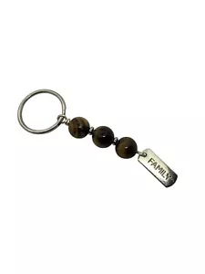 crystal keychain Tigers Eye Handmade Key Chain, Bag Zipper Pull Charm Family - Picture 1 of 4