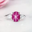 Dainty Pink Star Sapphire Ring, Promise Ring, 925 Silver Ring, Gift For Women