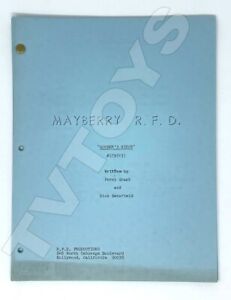 '69 ORIGINAL TV Show Script Andy Griffith Spinoff Mayberry R.F.D. Goober's Niece