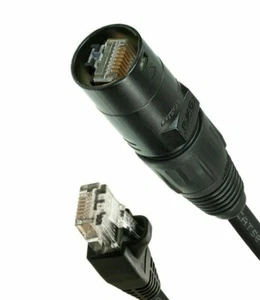 75 pies CAT6 táctico doble blindaje con cable digital CMX Ethercon RJ45 neutro - Imagen 1 de 1