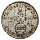 1940 UK Scottish SILVER SHILLING Coin King George VI PM0724