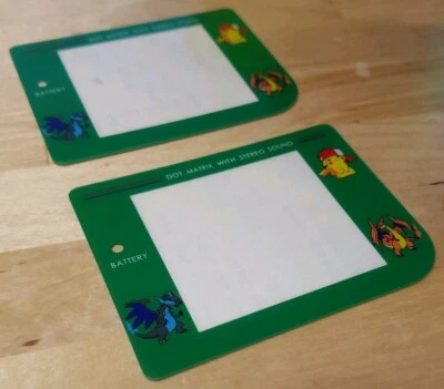 **2 PACK** Nintendo Game Boy DMG-01 Green Pokemon Edition *PLASTIC LENS ONLY* - Image 1 of 4