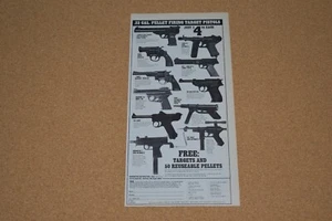 Vintage .22 Cal Pellet Firing Target Pistols Print ad Reuseable Pellets - Picture 1 of 1