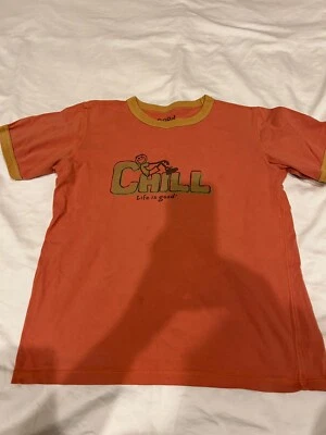 Camiseta Life is Good Boys naranja talla grande Foto 1 de 4