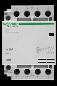 SCHNEIDER 40 AMP FOUR POLE NO CONTACTOR 240V AC 15968 CT - Picture 1 of 7