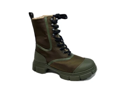 Botas de combate para mujer Ganni forradas de lana con cordones talla 37/US 7 colores Kalamata  Foto 1 de 4