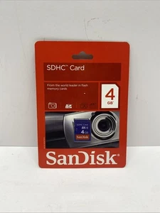 New Sandisk SDHC Secure Digital High Capacity Card 4GB Camera and Camcorder HD - Picture 1 of 2
