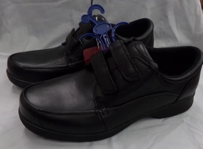 Dr Scholls Michael Gel Cushion Mens Size 14 WIDE Black Strap Shoes Leather NEW - Image 1 of 4