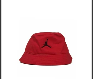 Nike Jordan Jumpman YOUTH Boys Twill Bucket Hat Red Badge One Size - Picture 1 of 9