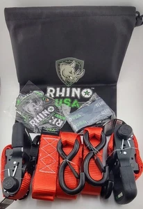 Correa de trinquete de alta resistencia Rhino USA-PACK-ROJA 1"x15' (paquete de 2) roja 2 lazos - Imagen 1 de 4