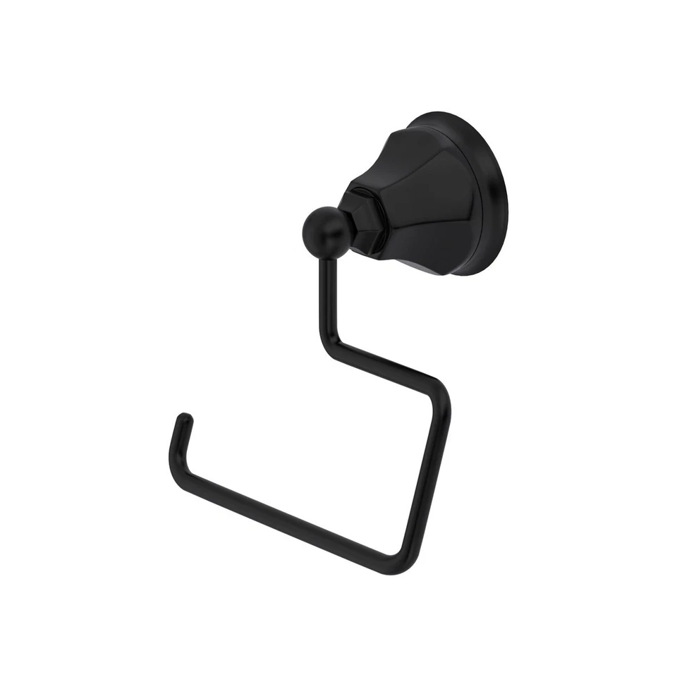 Soporte de papel higiénico abierto de montaje en pared Rohl Palladian negro mate A6892MB Foto 1 de 1