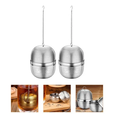  2Pcs Stainless Steel Tea Infuser Metal Tea Infuser Loose Tea Steeper Mesh Spice - Image 1 of 4