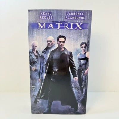 Matrix~Keanu Reeves~Laurence Fishburne~Cyberescapism~VHS Movie~Pre-Owned - Image 1 of 4