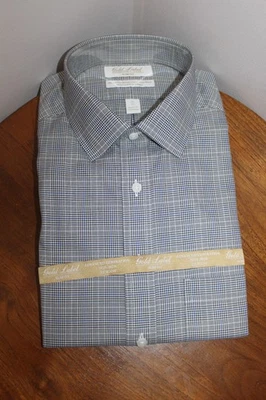 DANIEL CREMIEUX MENS CASUAL DRESS SHIRT 100% COTTON TWILL PLAID 16 33 SLIM FIT - Image 1 of 3