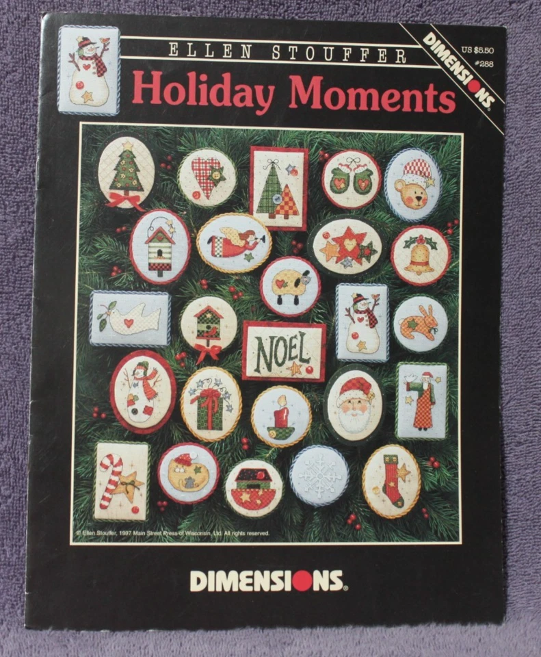 HOLIDAY MOMENTS cross stitch leaflet DIMENSIONS charts for 25 ornaments - Image 1 of 1