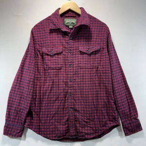 Camisa de franela con botones American Eagle para hombre M roja búfalo algodón a cuadros - Imagen 1 de 8