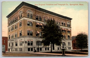 Postcard Springfield Mass New England Telephone & Telegraph Co - Picture 1 of 2