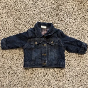 Wrangler Jean Jacket 18 M Boys Girls Denim PLAID LINED Snap Down Western Wear - Picture 1 of 7