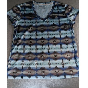 Top Ariat Tek para mujer L Performance estampado suroeste ropa deportiva azteca - Imagen 1 de 5