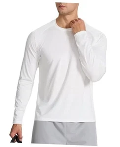 Men's Long Sleeve Shirts Lightweight UPF50 Quick Dry Rash Guard Cooling Tee - Picture 1 of 8