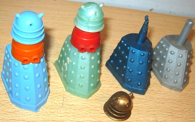 CHERILEA Plastic DALEKS x4 from Dr. Who - Original 1960s - not complete - Image 1 of 4