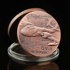 USA Army OV-1 Mohawk Military Challenge Bronze Free Eagle Liberty Freedom Coin - Picture 1 of 6