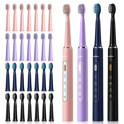 SEJOY Sonic Electric Toothbrush USB Rechargeable 3 Mode 7 Brush Head Smart Timer