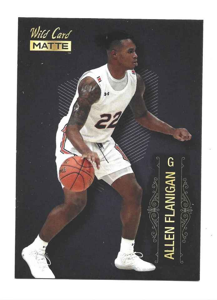 2022-23 Wild Card Matte Draft Black MB-3 Allen Flanigan Auburn Tigers Basketball - Image 1 of 1