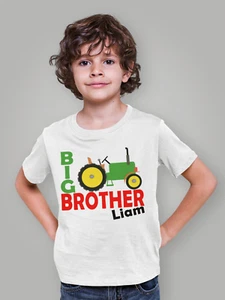 Big Brother Tractor Shirt - Farmer Boys Tee - Big Brother announcement shirt - Picture 1 of 2