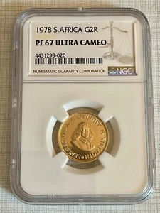 South Africa 1978 2 Rand Gold NGC PF67 ULTRA CAMEO Sku# 6026 - Picture 1 of 2