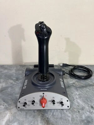 Saitek Aviator AV8R-01 Dual Throttle Joystick PC-USB For Airplane Flying Games - Image 1 of 4