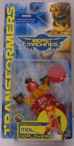 Transformers Beast Machines Mol Red Yellow Deployers Mole Beast Wars Hasbro - Picture 1 of 2