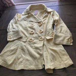 Candie's MEDIUM gelb großer Akzent Knopf Auf Langarm Knopf Manschettenjacke Sehr guter Zustand - Bild 1 von 12
