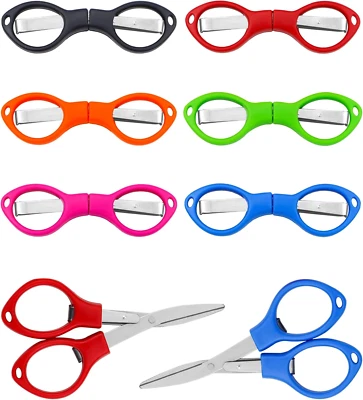 6 Piezas Tijeras Plegables, Pequeñas Tijeras Plegables de Acero Inoxidable, Portátil Mini T Foto 1 de 4