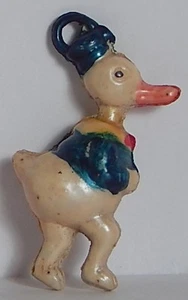 VINT DONALD DUCK PUFFY CELLULOID CHARM LG SIZE - Bild 1 von 2