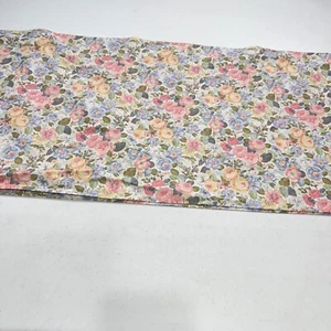 vintage laura ashley curtain valance pink floral 18x84 usa sycamore quartet - Picture 1 of 10