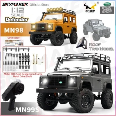 Mn99S MN98 1:12 MN Model RTR Version RC Car 2.4G 4WD RC Rock Crawler Defender  - Image 1 of 4