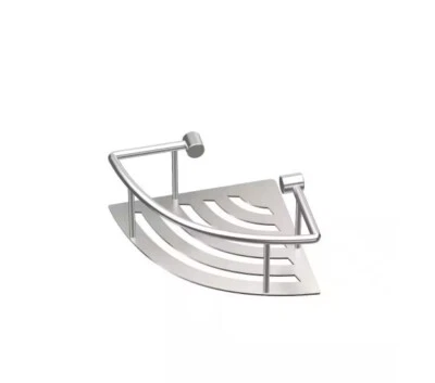 Gatco 8 in. W Elegant Corner Shelf in Brushed Nickel