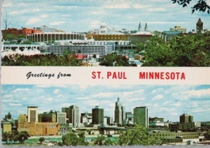 Grüße aus St Paul Minnesota MN Multiview mit Kapitol Postkarte - Bild 1 von 2