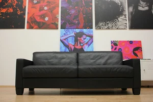 de Sede DS 17 2,5 Sitzer Living Leder schwarz swiss Design Loft Sofa - Bild 1 von 12