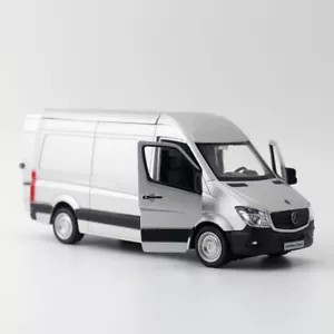 1:42 Sprinter Van Cargo Die Cast Modellauto Spielzeug Sammlung Grau Pull Back - Bild 1 von 8