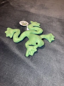 Toysmith Sand Filled Stuffed Animal Plush Toy FROG Satin Rainforest - Picture 1 of 5